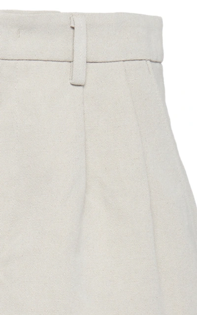Shop Isabel Marant Kab Cotton-blend High-rise Short In White