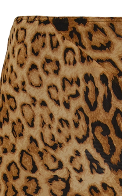 Shop Nili Lotan Ella Leopard-print Silk-chiffon Maxi Skirt In Animal