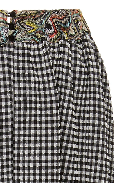 Shop Missoni Gingham Seersucker Maxi Skirt In Print