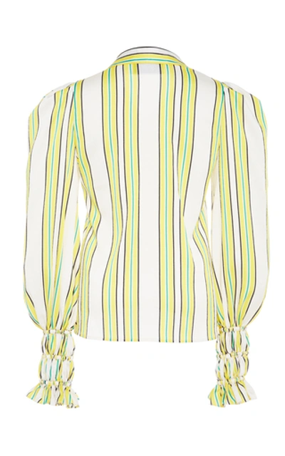 Shop Alexis Cantina Puffed Sleeve Striped Top