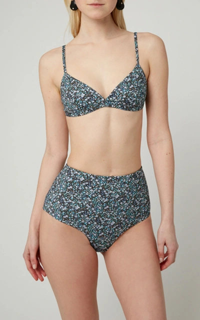 Shop Matteau Swim Petite Triangle Bikini Top In Floral