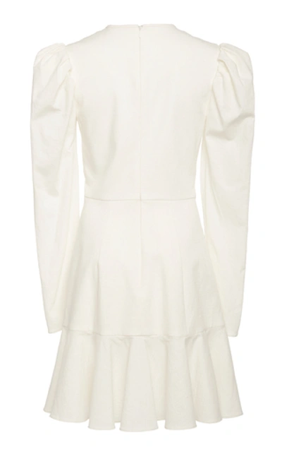 Shop Acler Lapkus Cutout Long Sleeve Mini Dress In White