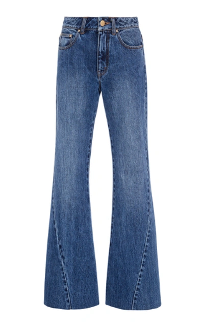 Shop Co High-waisted Wide-leg Jeans In Blue