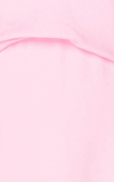 Shop Victoria Beckham Draped Georgette Midi Dress In Pink