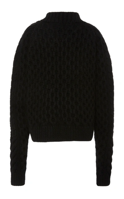 Shop Partow Orion Cable-knit Cashmere Sweater In Black