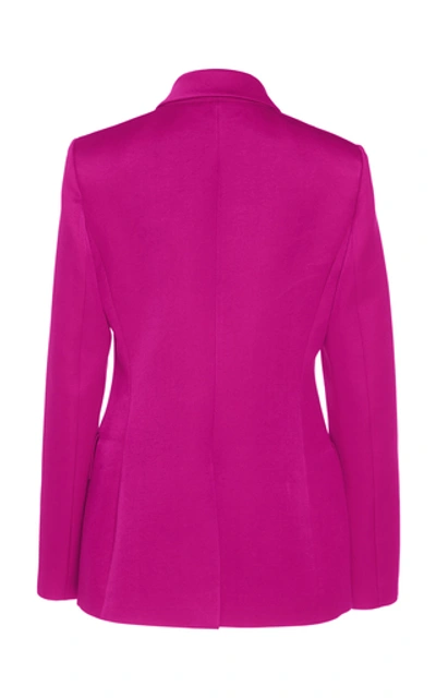 Shop Martin Grant Single-breasted Cotton-silk Jacket In Pink