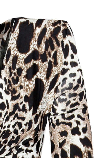 Shop Alexandre Vauthier Printed Georgette Mini Dress In Animal