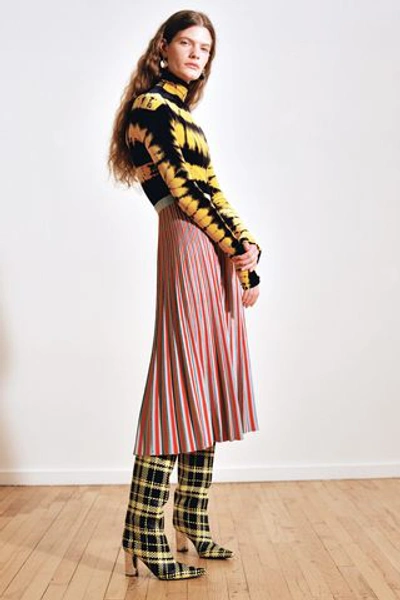 Shop Proenza Schouler Striped Knit Jacquard Midi Skirt