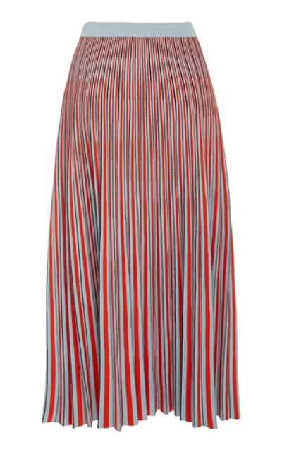 Shop Proenza Schouler Striped Knit Jacquard Midi Skirt