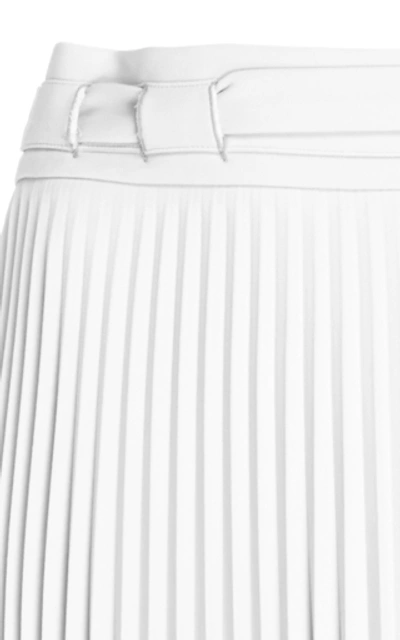Shop A.w.a.k.e. Pleated Asymmetric Midi Skirt In White