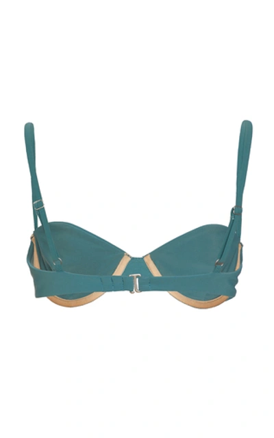 Shop Anemone Balconette Triangle Bikini Top In Blue