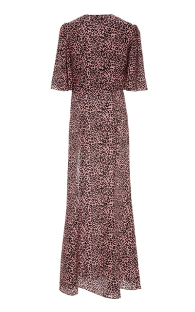 Shop Les Rêveries Silk-chiffon Maxi Dress In Pink