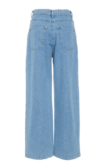 Shop Nanushka Marfa High-rise Wide-leg Jeans In Light Wash