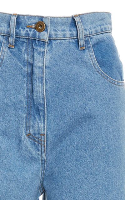 Shop Nanushka Marfa High-rise Wide-leg Jeans In Light Wash
