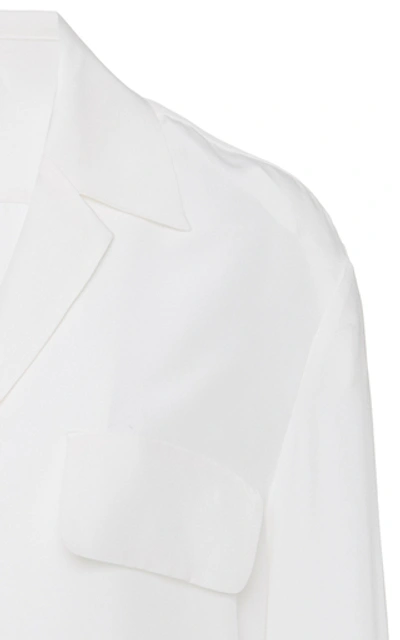 Shop Frame Silk-crepe Top In White