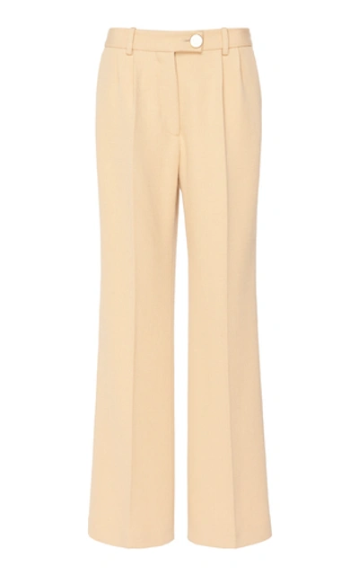 Shop Victoria Beckham Wool Trousers In Neutral