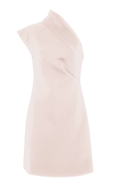 Shop Acler Anguson One-shoulder Crepe Mini Dress In Pink