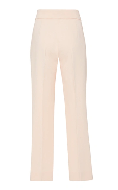 Shop Max Mara Guglia Straight-leg Crepe Pants In Pink