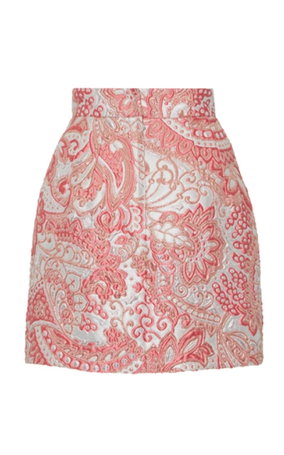 Shop Dolce & Gabbana Floral Brocade Mini Skirt