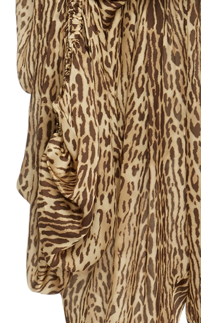 Shop Zimmermann Printed Silk-chiffon Jumpsuit In Brown