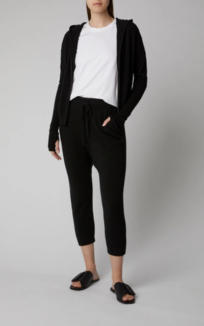 Shop Nili Lotan Paris Cashmere Track Pants In Black