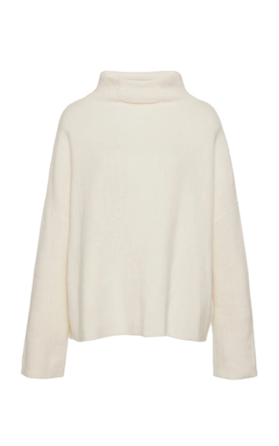 Shop Vince Wool-cashmere Sweater In White