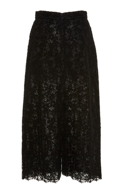 Shop Brock Collection Cotton-blend Lace Midi Skirt In Black