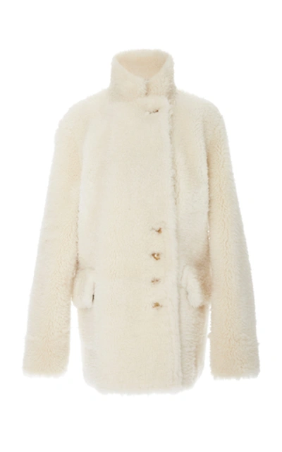 Shop Joseph Lyne Reversible Teddy Coat In White