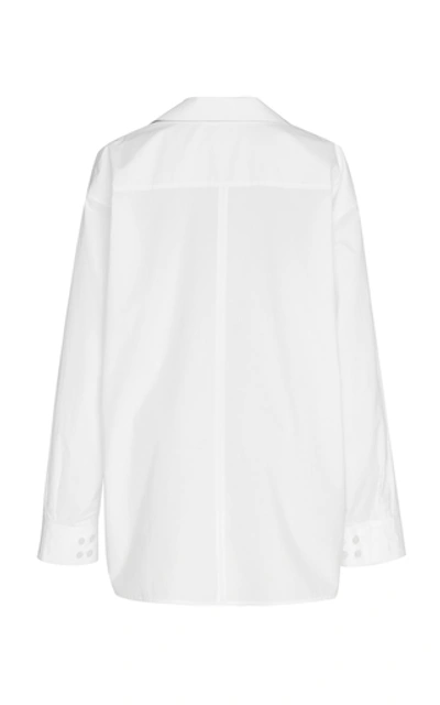 Shop Acne Studios Cotton-poplin Blouse In White