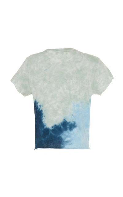 Shop Re/done Tie-dyed Cotton-jersey T-shirt In Green