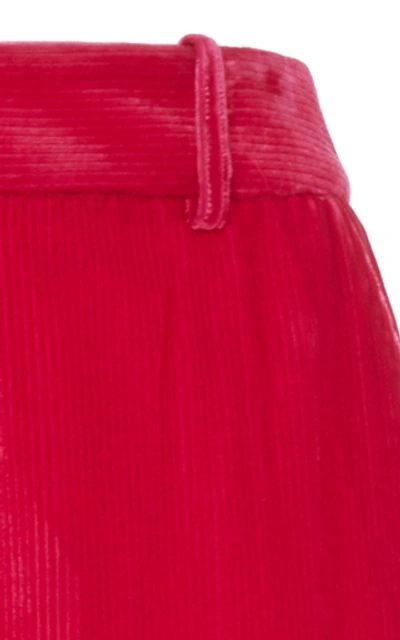 Shop Sies Marjan Willa Corduroy Silk-cotton Pants In Pink