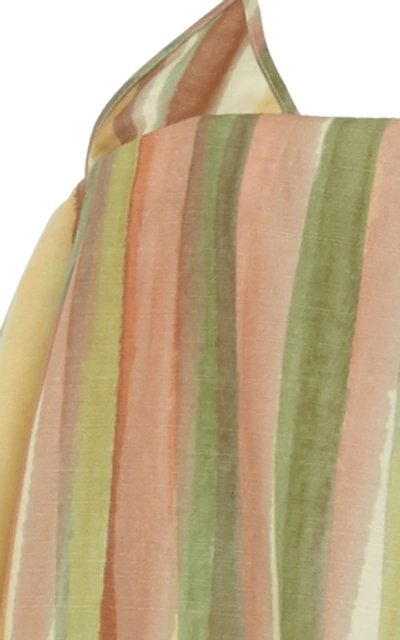 Shop Jacquemus La Robe Soleil Striped Silk-blend Mini Dress