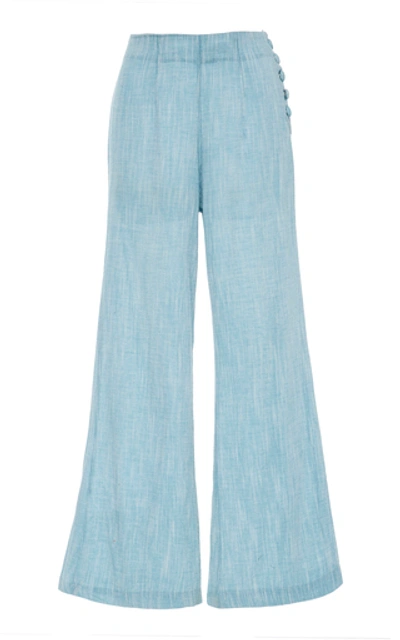 Shop Alix Of Bohemia Limited Edition Frances Cornflower Pants In Blue