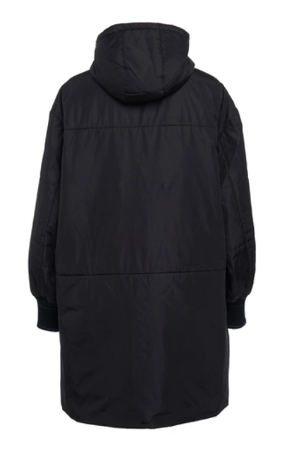 Shop Prada Hooded Quilted Shell Down Jacket In Black