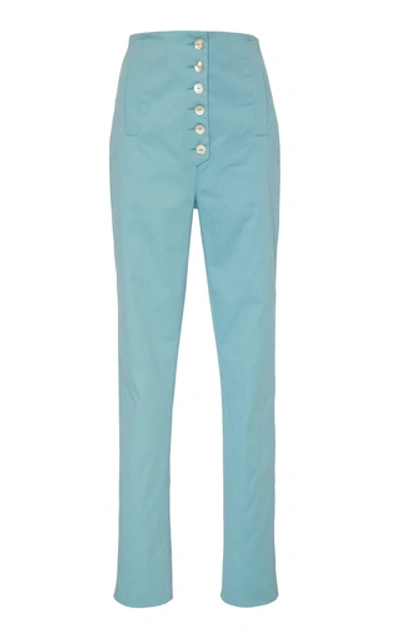 Shop Acheval Pampa Palo Cotton Pants In Blue