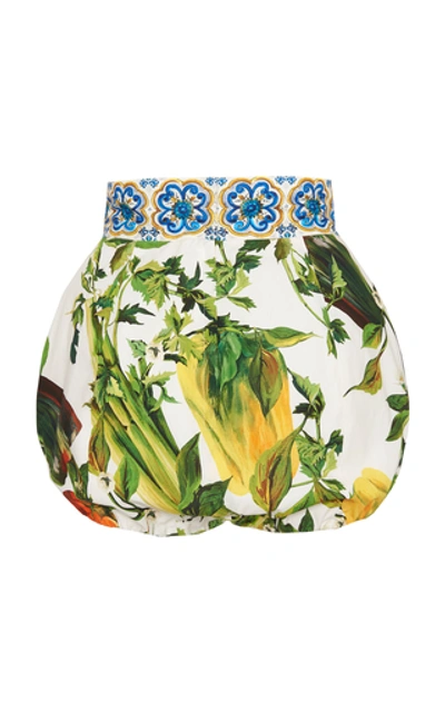 Shop Dolce & Gabbana Pepper-print Poplin Mini Shorts In Floral