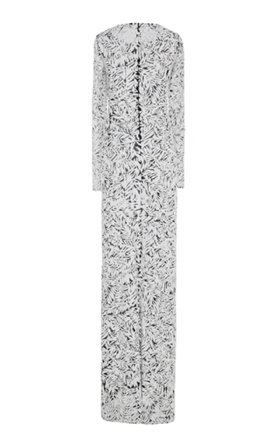 Shop Michael Kors Sequined Tulle Gown In Black/white