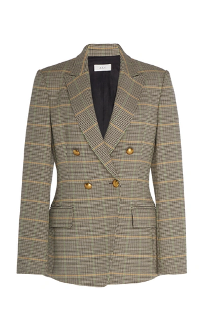 Shop A.l.c Sedgwick Ii Double-breasted Checked Wool Blazer In Plaid