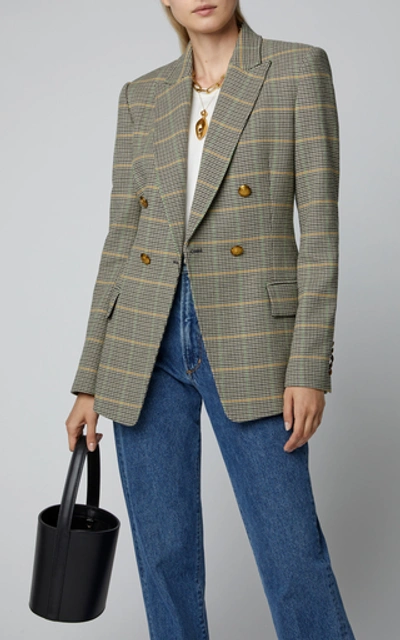 Shop A.l.c Sedgwick Ii Double-breasted Checked Wool Blazer In Plaid