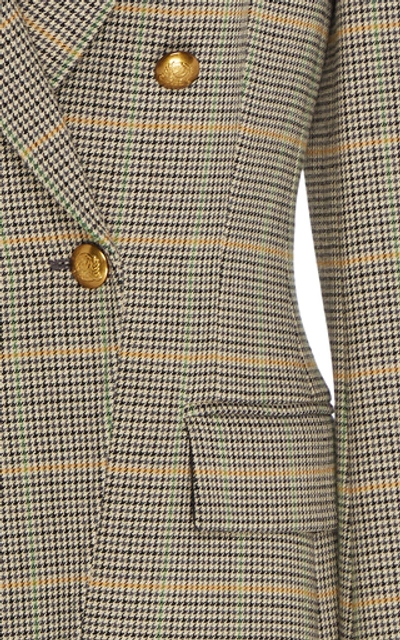 Shop A.l.c Sedgwick Ii Double-breasted Checked Wool Blazer In Plaid