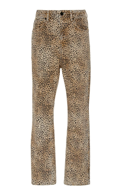 Shop Alexander Wang Cult Rise Cheetah-print High-waisted Straight-leg Jeans In Animal