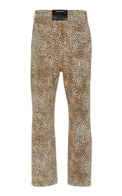 Shop Alexander Wang Cult Rise Cheetah-print High-waisted Straight-leg Jeans In Animal