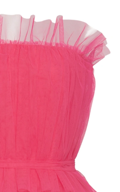 Shop Carolina Herrera Tiered Tulle Gown In Pink