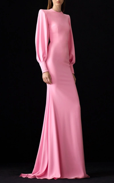Shop Alex Perry Davis Crepe Gown In Pink