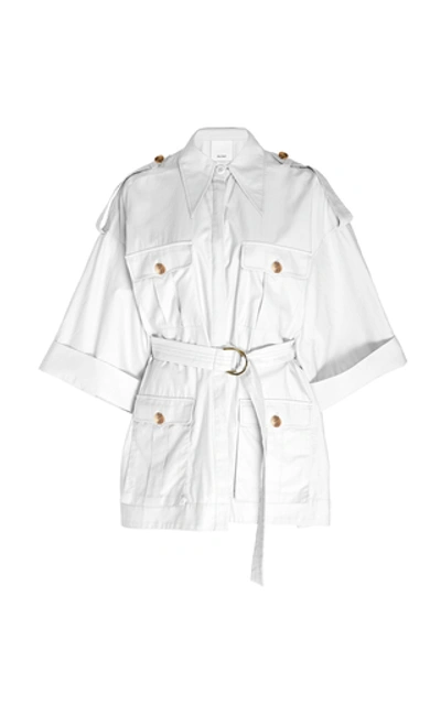 Shop Acler Esther Cotton Shirt In White