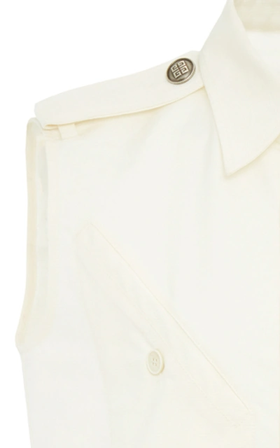 Shop Givenchy Button-detailed Cotton Shirt In White