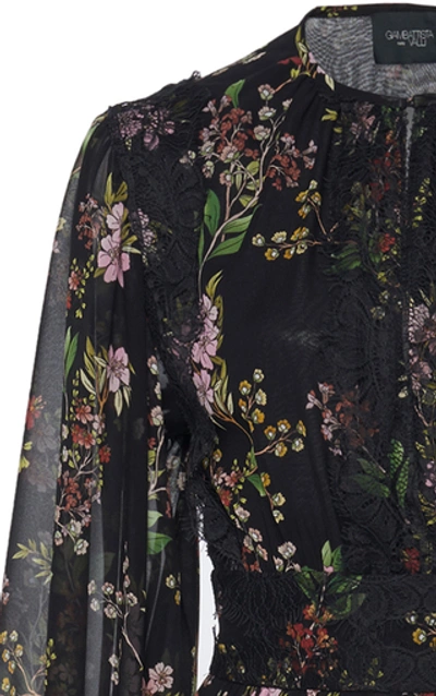 Shop Giambattista Valli Floral-print Silk-chiffon Gown