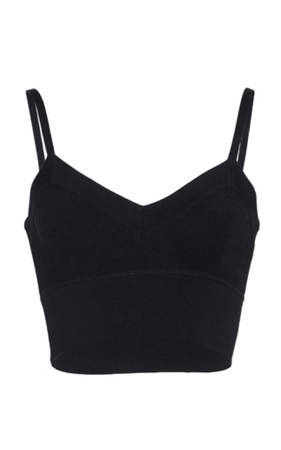 Shop Ami Alexandre Mattiussi Stretch-knit Bra Top In Black