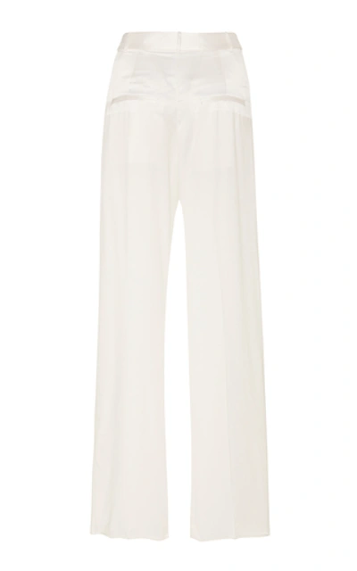 Shop Michael Lo Sordo Relaxed Silk Lounge Pant In White