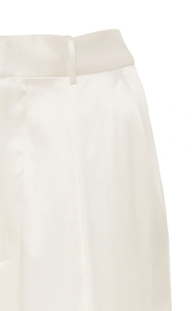 Shop Michael Lo Sordo Relaxed Silk Lounge Pant In White